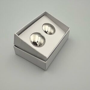 Sterling Silver - Round - Earrings - Stud Backs - Vintage